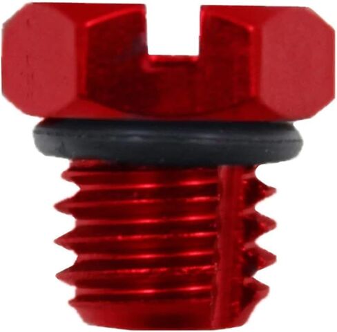 iFJF Billet Aluminum Air Bleeder Screw Replacement for GM 2001-2017 Duramax Diesel Fuel Filter Red in Saudi Arabia