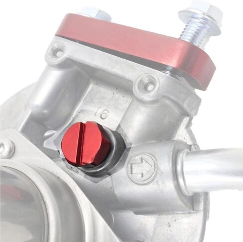 iFJF Billet Aluminum Air Bleeder Screw Replacement for GM 2001-2017 Duramax Diesel Fuel Filter Red in Saudi Arabia