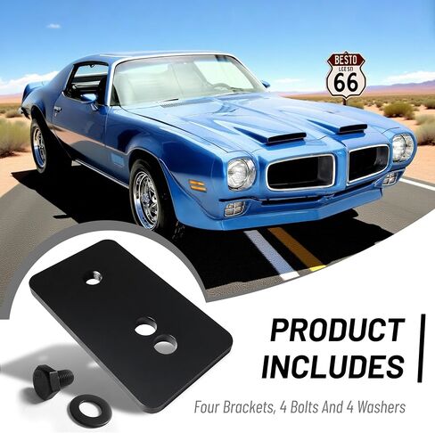 4 Pcs Seat Relocation Brackets Fits for 1967-2002 Camaro Firebird Black Powder-Coated Brackets with Hardware for 1.5-2" Extension in Saudi Arabia