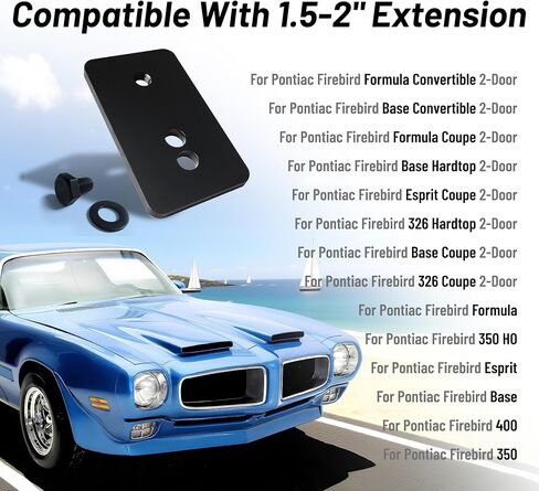 4 Pcs Seat Relocation Brackets Fits for 1967-2002 Camaro Firebird Black Powder-Coated Brackets with Hardware for 1.5-2" Extension in Saudi Arabia