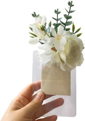 جيب بوتونيير الأكمام البلاستيكية ، وحامل مربع الجيب شبه الجيب boutonniere corsage لوازم العريس العريس ، والحفلة ، والوطن ، يناسب جيب صدر سترة بدلة (زهور غير مشمولة) in Saudi Arabia