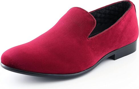 Amali Fishman Men’s Dress Shoes Plush Velvet with a Quilted Design Slip-on Driver Shoes for Men Velvet Loafers The Original Smoking Men Tuxedo Slipper Shoes in Saudi Arabia