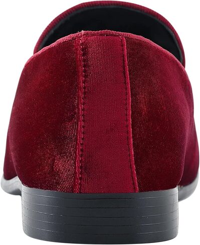 Amali Fishman Men’s Dress Shoes Plush Velvet with a Quilted Design Slip-on Driver Shoes for Men Velvet Loafers The Original Smoking Men Tuxedo Slipper Shoes in Saudi Arabia