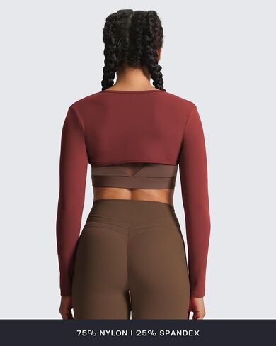 Aoxjox Women's Long Sleeve Open Front Lexi Lined Bolero Shrug Crop Top Cardigan in Saudi Arabia
