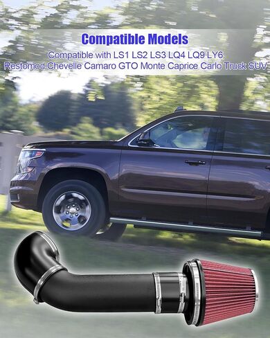 Intake Kit Compatible with LS1 LS2 LS3 LQ4 LQ9 LY6 Restomod Chevelle Camaro GTO Monte Caprice Carlo Truck SUV in Saudi Arabia