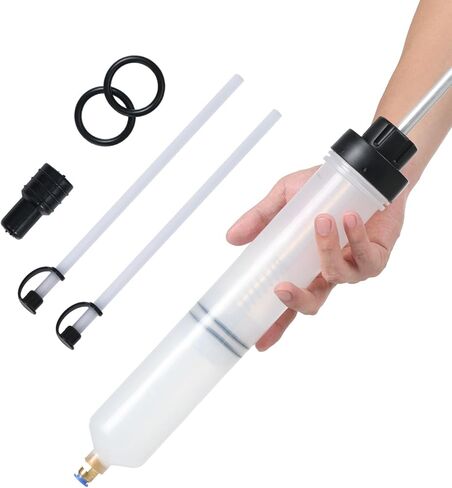 Fluid Extractor Pump 500CC Manual Automotive - 2 Hoses Oil Syringe with Powerful Multi-purpose Suction, Ideal for Fluid & Oil Change Evacuation/Filling in Kuwait