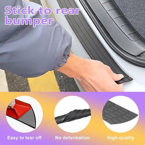 Rubber Anti-Scratch Universal Car SUV Truck Rear Bumper Protector Guard Bumper Guards for Cars (41 x 3.1Inch) in Saudi Arabia