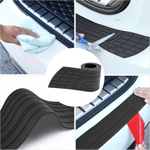 Rubber Anti-Scratch Universal Car SUV Truck Rear Bumper Protector Guard Bumper Guards for Cars (41 x 3.1Inch) in Saudi Arabia