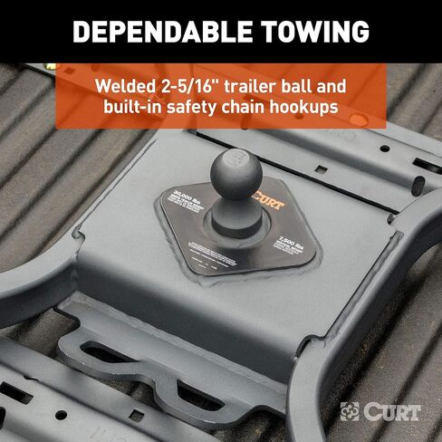 CURT 16090 Spyder 5th Wheel to Gooseneck Adapter Hitch, Fits Industry-Standard Rails, 30,000 lbs, 2-5/16-Inch Ball in Saudi Arabia