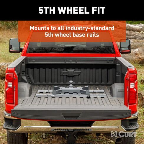 CURT 16090 Spyder 5th Wheel to Gooseneck Adapter Hitch, Fits Industry-Standard Rails, 30,000 lbs, 2-5/16-Inch Ball in Saudi Arabia