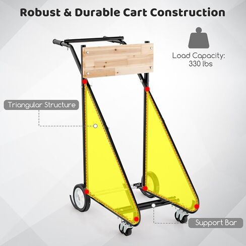 Goplus Outboard Boat Motor Stand, 330 LBS Heavy Duty Engine Carrier Cart w/ 4 Rubber Casters, Portable Support Dolly, Multi-Purpose Engine Stand for Motor Repair, Maintenance, Transport, Storage in Saudi Arabia