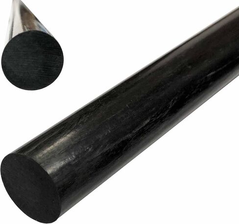 – Round Carbon Fiber Rod - 8mm X 1000mm – Pultruded Round Solid Rod - Black Matte Finish - Pure Solid Carbon Fibre Round Tube shafts - for RC Planes-Drones, Boat DIY Craft Projects in Kuwait