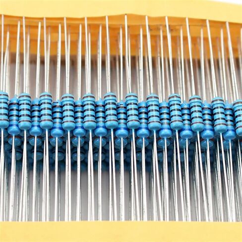 300pcs مقاوم Kit 1/2w 1 ٪ 30values ​​x 10pcs مقاومة الفيلم المعدني 0.1 ~ 750 أوم 1K-820K أوم 0.5W مجموعة متنوعة (1K-820K) in Saudi Arabia