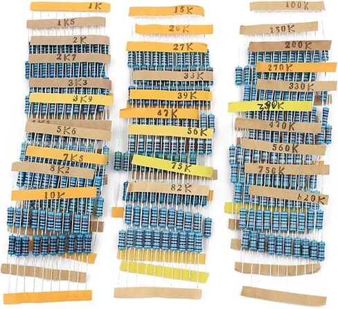 300pcs/lot 1W Resistance 1% Metal film Resistor Set DIY Assorted pack 0.1~750 ohm,1K ~ 820K set of resistors 30 value each 10pcs(1K-820K) in Saudi Arabia