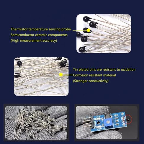 100PCS NTC Thermistor MF52AT NTC-MF52AT الحرارية المقاوم 1K 2K 3K 4.7K 5K 10K 20K 47K 50K 100K أوم 3590 5 ٪ MF52 (2K) in Saudi Arabia