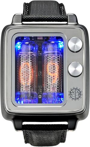 In16 Nixie Tube Watch for Men - ساعة معصم حقيقية in16 أنبوب رجع in Kuwait