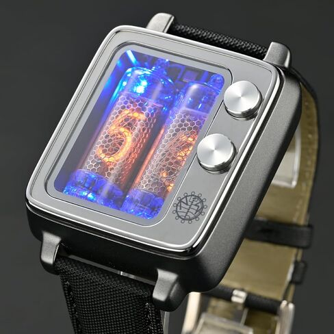In16 Nixie Tube Watch for Men - ساعة معصم حقيقية in16 أنبوب رجع in Kuwait