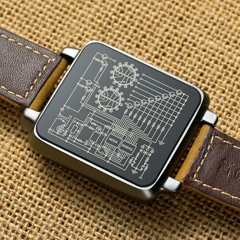 In16 Nixie Tube Watch for Men - ساعة معصم حقيقية in16 أنبوب رجع in Kuwait