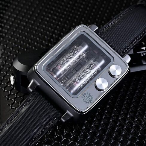 In16 Nixie Tube Watch for Men - ساعة معصم حقيقية in16 أنبوب رجع in Kuwait