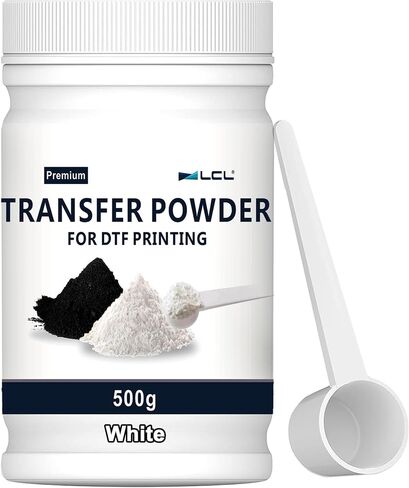 LCL DTF Powder 1000g/35.3oz Black Digital Transfer Hot Melt Adhesive DTF PreTreat Transfer Powder for Black or Dark Colored Garments for All DTF and DTG Printers on All Fabric in Saudi Arabia