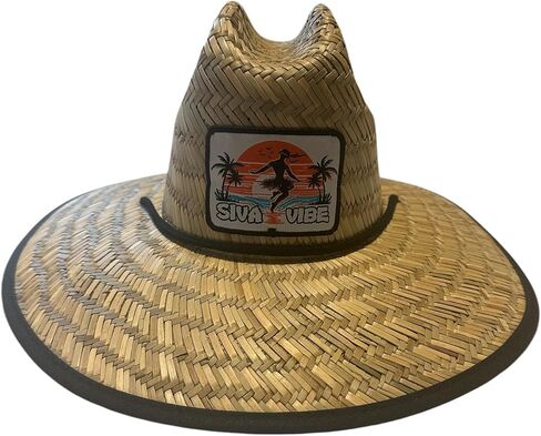 Lifeguard Straw Sun Hat – Wide Brim Beach Hat with Drawstring | Festival, Surf & Outdoor Hat for Men & Women in Saudi Arabia