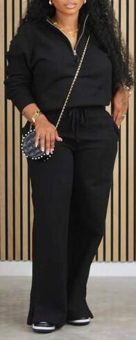 Hipglamp Womens 2 قطعة مضمار مجموعة نصف الرمز البريدي. in Kuwait