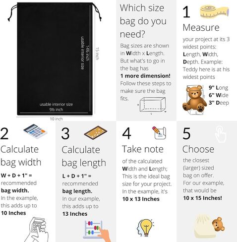 Premium Microfiber Drawstring Bags (Set of 5) – Multipurpose Travel Storage Pouches for Cords, Toiletries, Jewelry, Shoes – Durable Organizer with Strong Drawstring Closure (Black, 5 x 7 Inches) in Kuwait