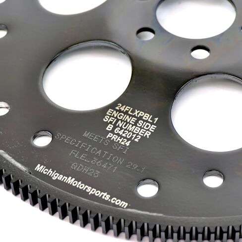 Michigan Motorsports Black LS Flexplate 6-Bolt Dished SFI 29.1 Quick Rev Design - Fits 4.8L 5.3L 5.7L. 6.0L 6.2L TH350 TH400 700R4 4L60 4L80 6L80 in Saudi Arabia