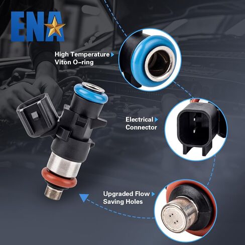ENA 4 Holes Fuel Injectors Compatible with Jeep Cherokee 3.2L 6 Cylinder 2014 2015 2016 2017 Replacement for FJ1267 4627794AA 0280158313 Set of 6 in Saudi Arabia