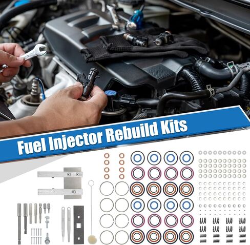X AUTOHAUX 1 Set Injector Rebuild Kit with Vice Clamp and Tools & Springs for Ford 7.3L for Powerstroke 1994-2003 Metal Rubber Assorted Color in Saudi Arabia