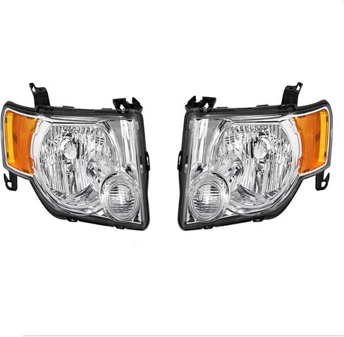 Factory Compatible With Escape Passenger Driver Side 2008-2012 Headlights White Light Cover With White Frame Yellow Film in Saudi Arabia