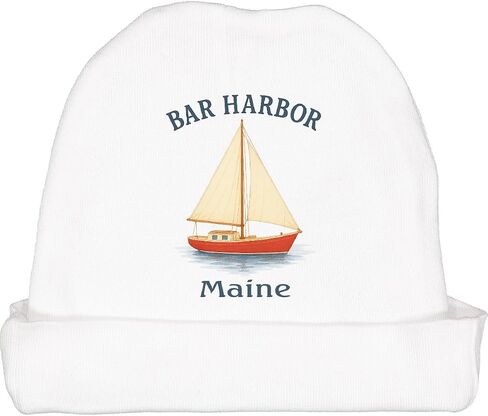 inktastic Bar Harbor Maine Sailboat Illustration Baby Beanie Hat in Saudi Arabia