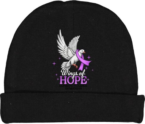 inktastic Wings of Hope- Domestic Violence Awareness with Dove Baby Beanie Hat in Saudi Arabia