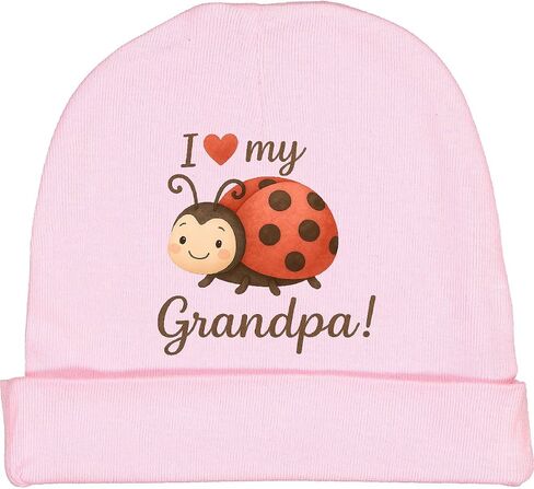 inktastic I Love My Grandpa Ladybug Baby Beanie Hat in Saudi Arabia