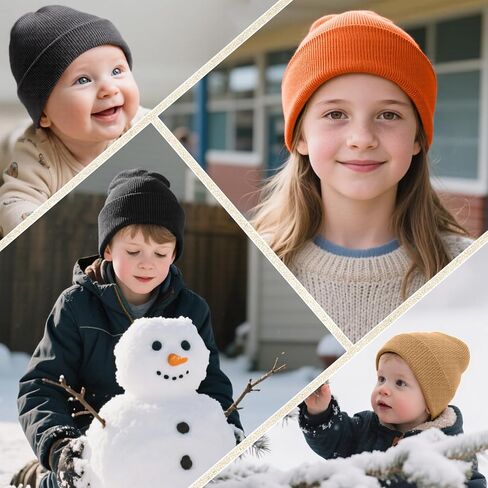 Zooron Toddler Beanie Baby Beanies for Boys Girls Kids Winter Hats الأطفال متماسكون في أغطية دافئة من 0 إلى 12 عامًا in Saudi Arabia
