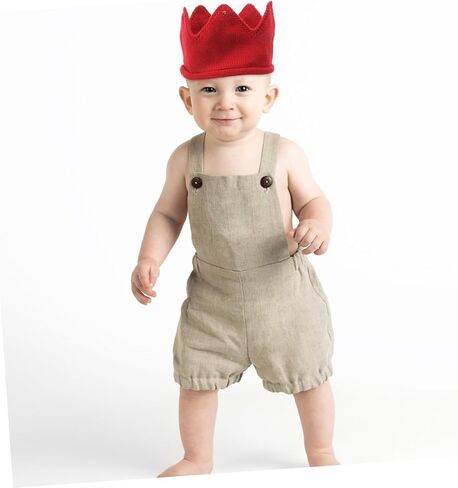 Red Crown Knitted Hat for Boy Girl and Warm Thick Knit Headband Soft Stretchy Winter Beanie for Boys Stylish Party Accessory for Special Occasions and Photos in Saudi Arabia