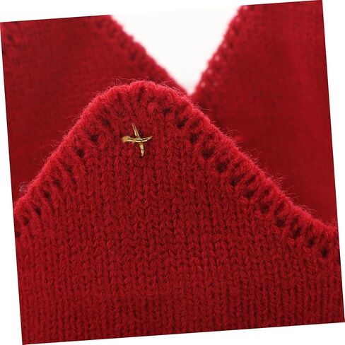 Red Crown Knitted Hat for Boy Girl and Warm Thick Knit Headband Soft Stretchy Winter Beanie for Boys Stylish Party Accessory for Special Occasions and Photos in Saudi Arabia