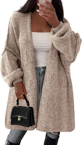 PRETTYGARDEN Long Cardigan Sweaters for Women Trendy Fall 2025 Oversized Knit Sweater Jacket Coats Winter Fashion Clothing in Saudi Arabia