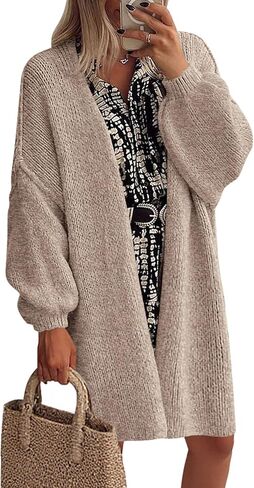 PRETTYGARDEN Long Cardigan Sweaters for Women Trendy Fall 2025 Oversized Knit Sweater Jacket Coats Winter Fashion Clothing in Saudi Arabia