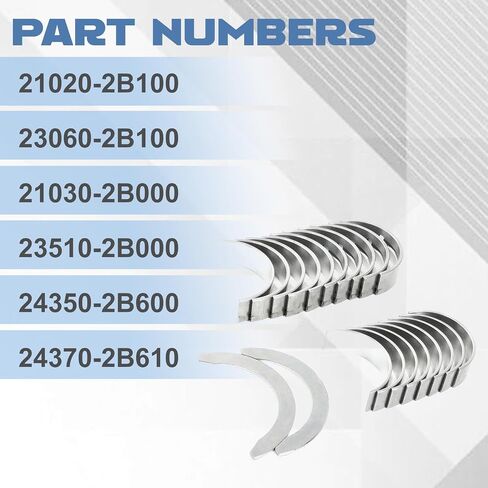 توصيل القضيب والعمود المرفقي المحمل مجموعة 21020-2B100 FITS لعام 2012-2017 الروح اللكنة 1.6L استبدال 23060-2B100 ، 21030-2B000 ، 23510-2B000 ، 24350-2B600 ، 24370-2B610 in Saudi Arabia
