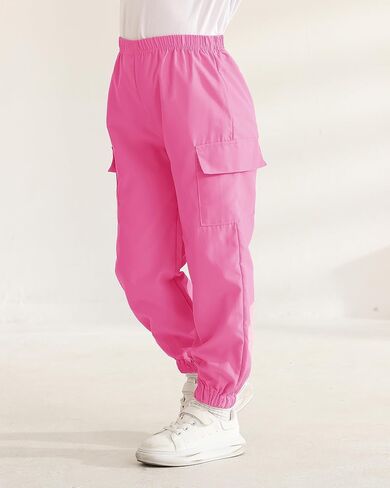 Girls Pants Kids 3-Pack Joggers Toddler Cargo Casual Elastic Waist Pants for Girls 4T 5T Size 6 7 8 in Saudi Arabia