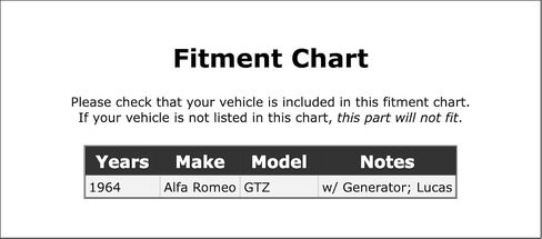 مجموعة فرشاة المولد متوافقة مع Alfa Romeo GTZ 1964 P-2752893 in Kuwait