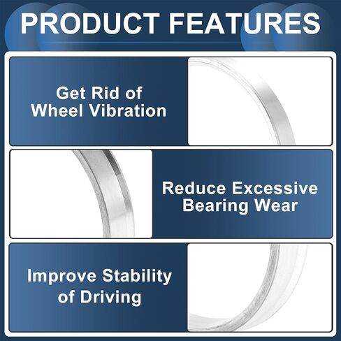 Car Wheel Hub Centric Rings OD 69.1mm to ID 67.1mm Wheels Center Shaft Shock Absorbing Hubrings Aluminum Alloy Silver Tone Durable in Kuwait