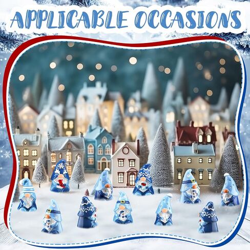 80 Pcs Christmas Mini Gnomes Figurines Christmas Resin Gnomes Holiday Mini Gnomes Fairy Resin Statues Xmas Table Miniature Gnomes Table Centerpiece for Mantel Shelf Table Home Party Gift in Saudi Arabia