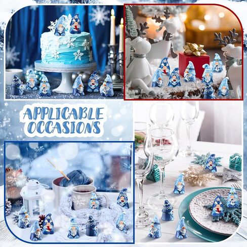 80 Pcs Christmas Mini Gnomes Figurines Christmas Resin Gnomes Holiday Mini Gnomes Fairy Resin Statues Xmas Table Miniature Gnomes Table Centerpiece for Mantel Shelf Table Home Party Gift in Saudi Arabia