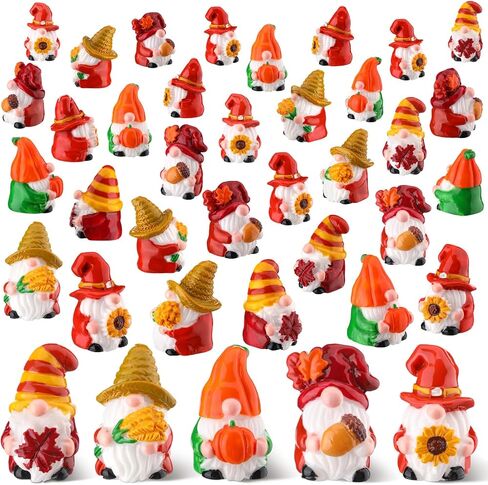 80 Pcs Christmas Mini Gnomes Figurines Christmas Resin Gnomes Holiday Mini Gnomes Fairy Resin Statues Xmas Table Miniature Gnomes Table Centerpiece for Mantel Shelf Table Home Party Gift in Saudi Arabia