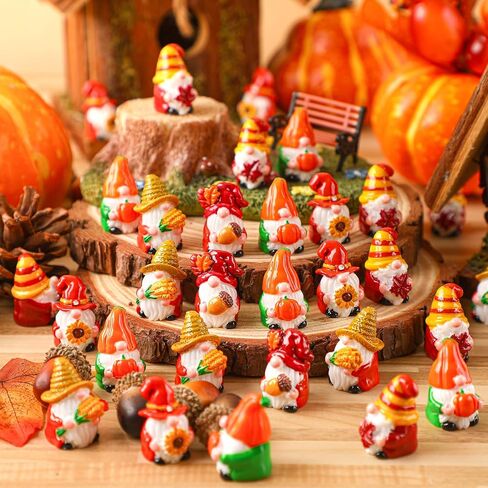 80 Pcs Christmas Mini Gnomes Figurines Christmas Resin Gnomes Holiday Mini Gnomes Fairy Resin Statues Xmas Table Miniature Gnomes Table Centerpiece for Mantel Shelf Table Home Party Gift in Saudi Arabia