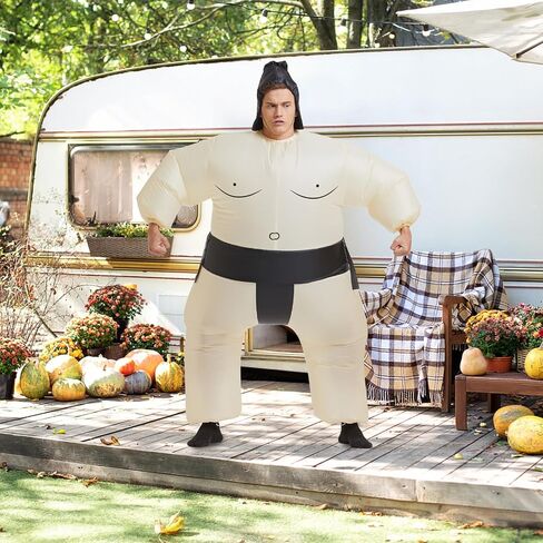 Inflatable Costume for Kid & Adult Sumo Wrestler Inflatable Costume Blow up Sumo Costumes for Halloween Cosplay Party in Saudi Arabia