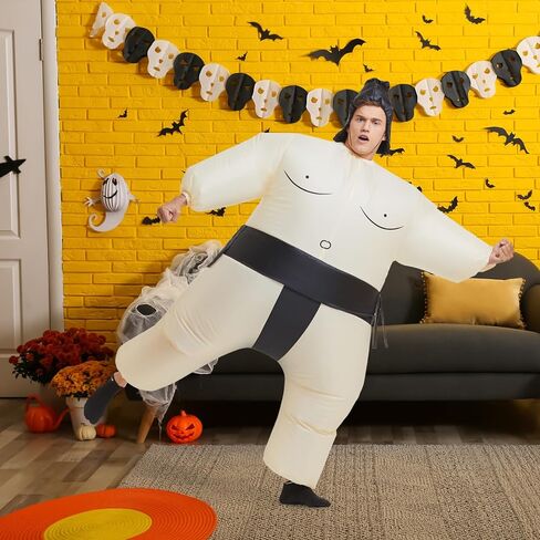 Inflatable Costume for Kid & Adult Sumo Wrestler Inflatable Costume Blow up Sumo Costumes for Halloween Cosplay Party in Saudi Arabia