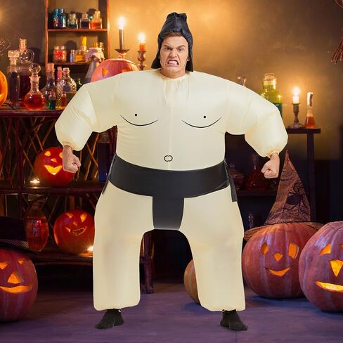 Inflatable Costume for Kid & Adult Sumo Wrestler Inflatable Costume Blow up Sumo Costumes for Halloween Cosplay Party in Saudi Arabia